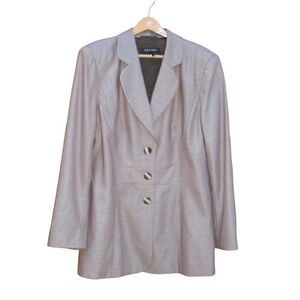 Escada Light Brown Stretch Silk Wool Blazer